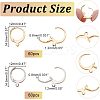 120Pcs 2 Style 304 Stainless Steel Leverback Earring Findings STAS-NB0001-54-2