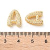 Rack Plating Brass Micro Pave Cubic Zirconia Slide Charms KK-C084-34G-A-3