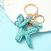 Resin & Acrylic & Faux Suede Tassel Keychain X1-KEYC-YW00119-11-1