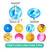 8Pcs 4 Colors Natural Chalcedony Pendants G-NB0003-93-3