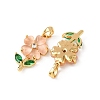 Brass Micro Pave Cubic Zirconia Pendants KK-H089-32G-01-2