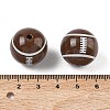 Sport Printing Opaque Acrylic Beads OACR-Z035-04-3