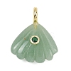 Natural Green Aventurine Carved Pendants G-G330-02G-08-1