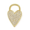 Brass Micro Pave Cubic Zirconia Pendants KK-M322-40G-1