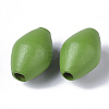 Spray Painted Natural Maple Wood Beads WOOD-T019-35-2