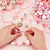 150Pcs 15 Styes Spray Painted Natural Wood European Beads WOOD-PH0003-09-3