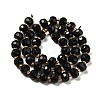 Natural Black Onyx(Dyed & Heated) Beads Strands G-P508-A03-01-3