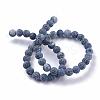 Frosted Natural Agate Beads Strands G-F367-8mm-05-2