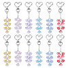 12Pcs 6 Colors Lily of the Valley Glass Pendant Decration HJEW-NB00236-1