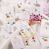 100Pcs 5 Style Cardboard Jewelry Display Cards CDIS-SZ0001-20-4
