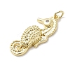 Brass Micro Pave Cubic Zirconia Pendants KK-K529-56A-G-2