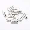 Tibetan Style Alloy Rectangle with Word Family Pendants LS-X-TIBEP-Q043-057-RS-1