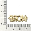 Rack Plating Brass Micro Pave Clear Cubic Zirconia Word MORE Links KK-M282-45G-3