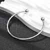 Brass Open Cuff Bangles BJEW-G736-07P-2