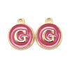 Golden Plated Alloy Enamel Charms X-ENAM-S118-08G-1
