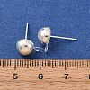 Brass Stud Earring Findings KK-G604-01S-04-3