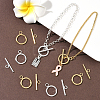 20 Sets 2 Colors 304 Stainless Steel Toggle Clasps STAS-BBC0008-06-3