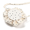 Polka Dot Pattern Fabric Rose Tie Choker Necklaces for Women LS-NJEW-Z022-01A-3