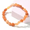 Natural Red Aventurine Beads Stretch Bracelets for Men Women BJEW-I320-01A-5