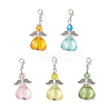 Heart Angel Glass & Acrylic Pendant Decorations HJEW-JM03754-2