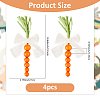 4Pcs Wooden Beaded Carrots for Easter Table Tiered Tray Decoration AJEW-FH0005-65B-2