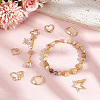 8Pcs 8 Styles Brass Micro Pave Cubic Zirconia Screw Carabiner Lock Charms KK-GA0002-01-4