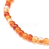 Mini Natural Carnelian Beaded Stretch Bracelets BJEW-JB07669-06-4
