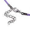 Waxed Cotton Cord Necklace Making MAK-S034-021-4
