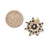 Glass Seed Beaded Snowflake Pendants PALLOY-MZ00953-01-2