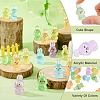 20Pcs 5 Colors Luminous Resin Rabbit Display Ornaments DJEW-TA0001-17-4