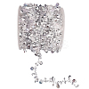 1 Roll Handmade Resin Teardrop Beaded Chains DIY-CN0003-52A-1