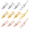 12Pcs 3 Colors Brass Fold Over Clasps KK-PH0011-60-1