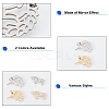 16Pcs 2 Style 201 Stainless Steel Pendants and Filigree Joiners STAS-DC0001-55-4