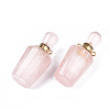 Faceted Natural Rose Quartz Pendants LS-G-T131-14G-2