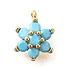 Brass Micro Pave Cubic Zirconia Pendants KK-D356-01B-G-1