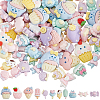 120Pcs 6 Styles Cartoon Opaque Resin Cabochons RESI-SP0001-26-1