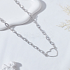 1Pc Zinc Alloy Hollow Heart Pendant Necklaces NJEW-LP0009-46P-3