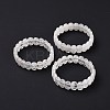 Natural Quartz Crystal Oval Beaded Stretch Bracelet G-E010-01P-3