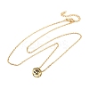 Brass Pave Cubic Zirconia Birth Stone Constellation Pendant Cable Chain Necklaces NJEW-D334-01G-12-4