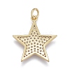 Brass Micro Pave Clear Cubic Zirconia Pendants ZIRC-M108-28-3