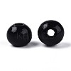 Spray Painted Round Natural Schima Wood Beads WOOD-A018-8mm-03-2
