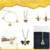 50Pcs 10 Styles Zinc Alloy Enamel Charms ENAM-CJ0003-87-7