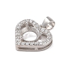925 Sterling Silver Micro Pave Cubic Zirconia Pendant Setting STER-H113-04P-02-2