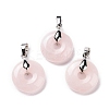 Natural Rose Quartz Pendants G-E059-01P-05-1