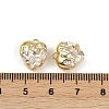 Brass Micro Pave Cubic Zirconia Charms KK-R226-06G-05-3