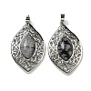Natural Snowflake Obsidian Pendants G-Q158-02A-1