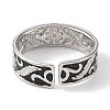 304 Stainless Steel Enamel Open Cuff Rings for Women RJEW-F166-35P-02-3