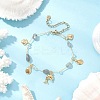 Natural Labradorite Link Bracelets for Women BJEW-JB12116-03-1
