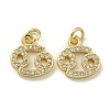 Rack Plating Brass Micro Pave Cubic Zirconia Pendants KK-K386-02J-G-1