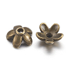 Tibetan Style  Zinc Alloy Bead Caps LS-TIBEB-6.5x3-AB-FF-2